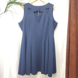 Gabby Skye Deep Blue Sleeveless Dress
